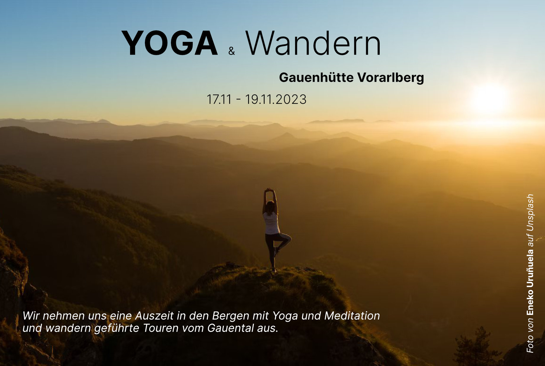 Yoga und Wandern auf der Gauenhütte
